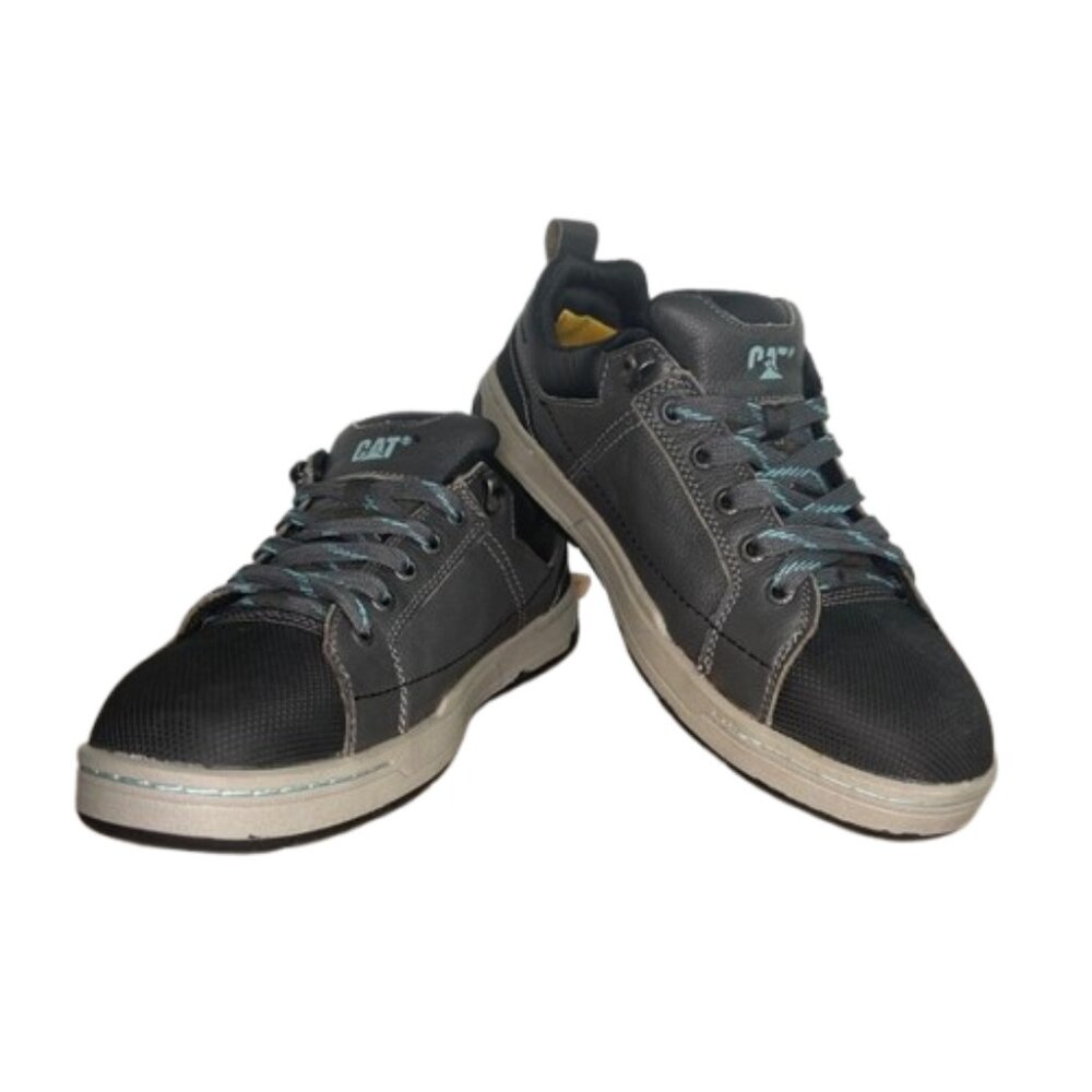 CAT Caterpillar Brode Women's 9.5 Steel Toe Work Shoes Black Safety Sneakers
